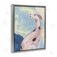 Melissa Wang | Greyhound on Blue