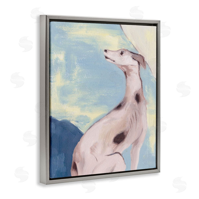 Melissa Wang | Greyhound on Blue