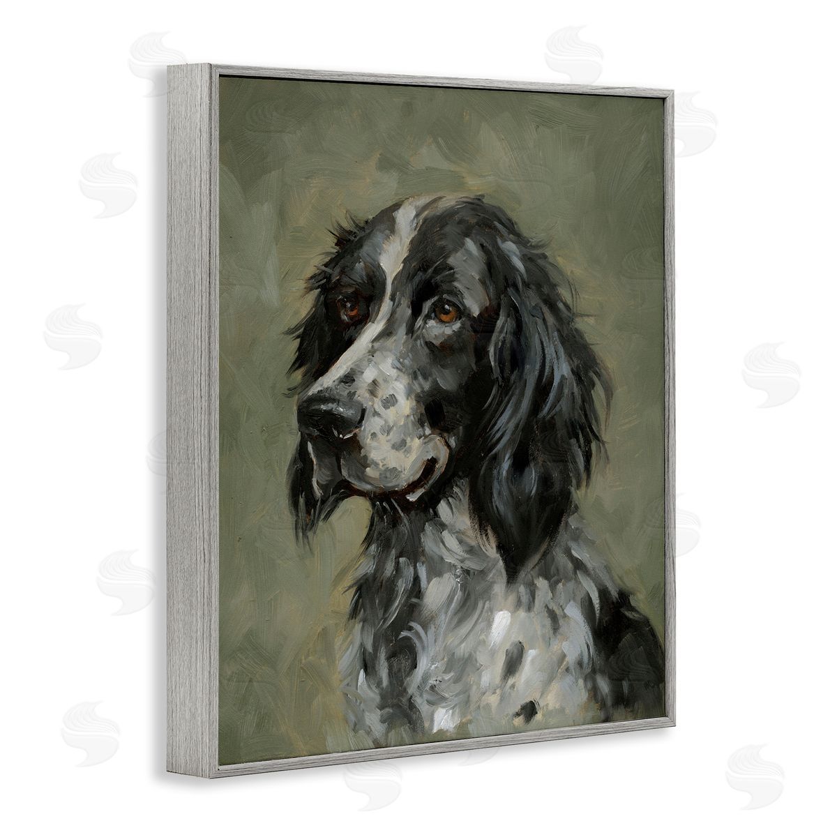 Cocker Spaniel Portrait Grey Frame Print Wall Art, Home Decor by Victoria Barnes
