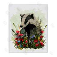Fab Funky | Badger with Poppy Blossoms