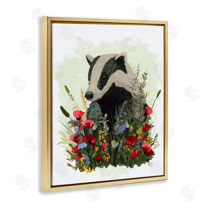 Fab Funky | Badger with Poppy Blossoms