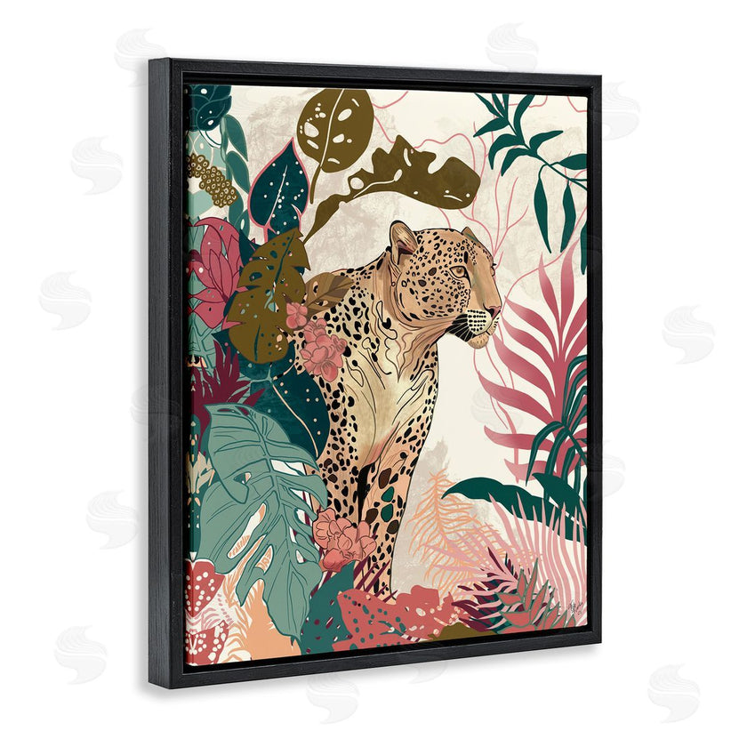 Fab Funky | Cheetah Tropical Leaf Pattern