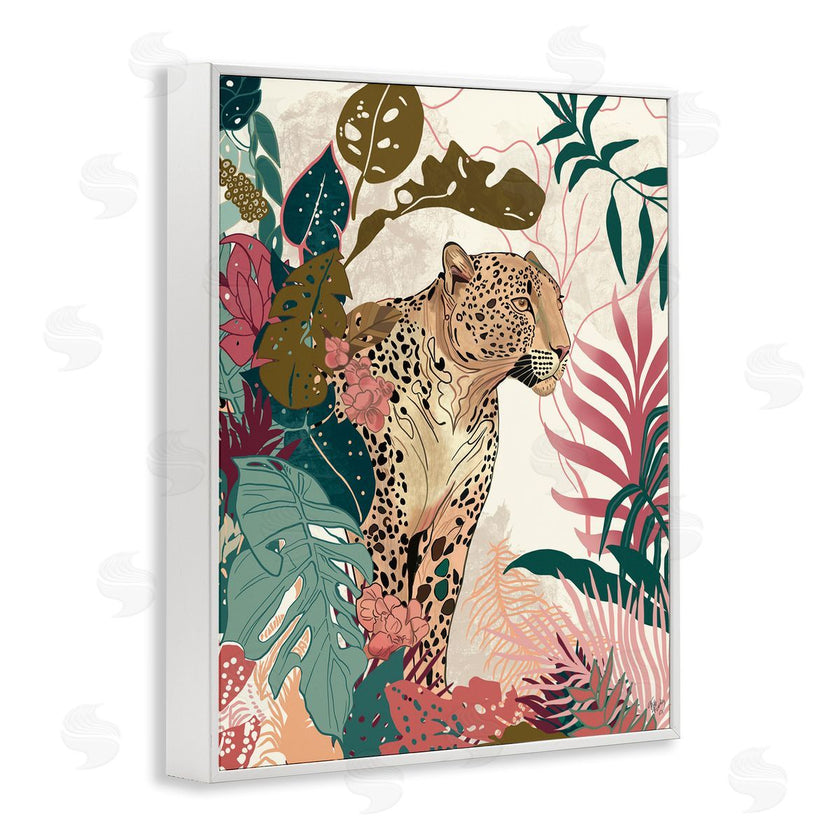 Fab Funky | Cheetah Tropical Leaf Pattern