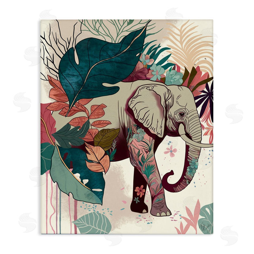Fab Funky | Elephant and Tropical Leaves