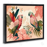 Fab Funky | Pink Parrots and Leaves