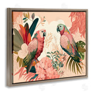 Fab Funky | Pink Parrots and Leaves