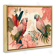 Fab Funky | Pink Parrots and Leaves