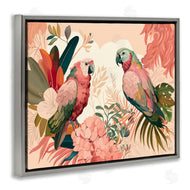 Fab Funky | Pink Parrots and Leaves