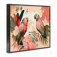 Fab Funky | Pink Parrots and Leaves
