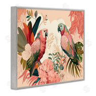 Fab Funky | Pink Parrots and Leaves