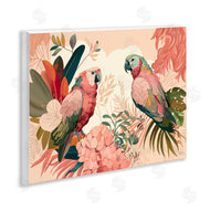 Fab Funky | Pink Parrots and Leaves