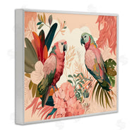 Fab Funky | Pink Parrots and Leaves