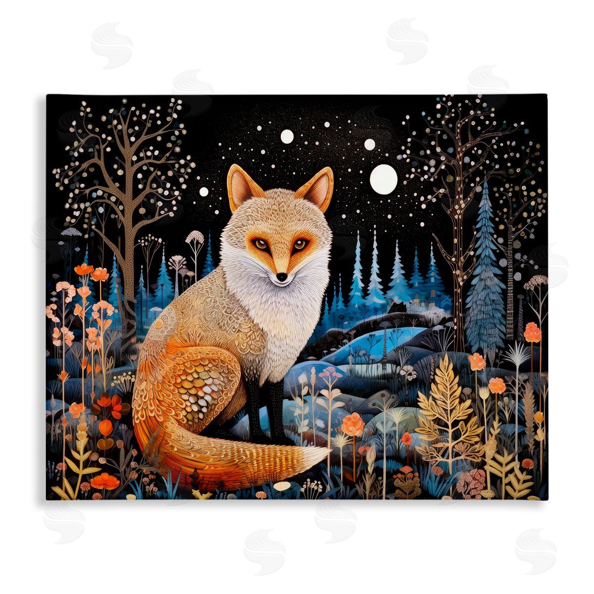 Forest Fox in Nature Canvas Wall Art, Home Decor by Ray Powers