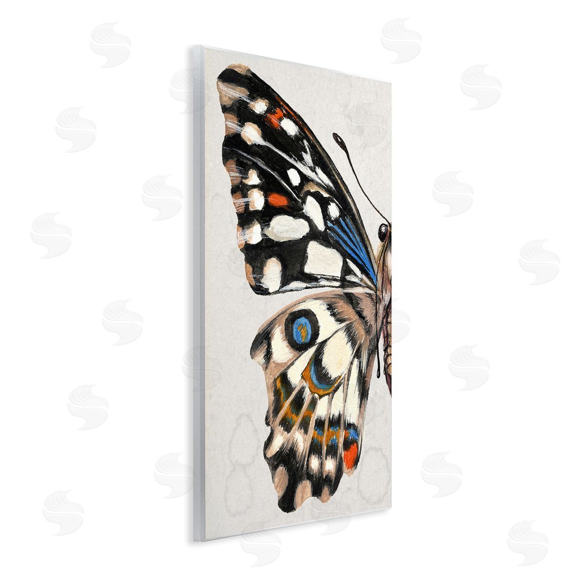 Spotted Butterfly Wing Wood Plaque Wall Art, Home Decor by Melissa Wang