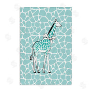 Martina Pavlova | Blue Patterned Glam Giraffe