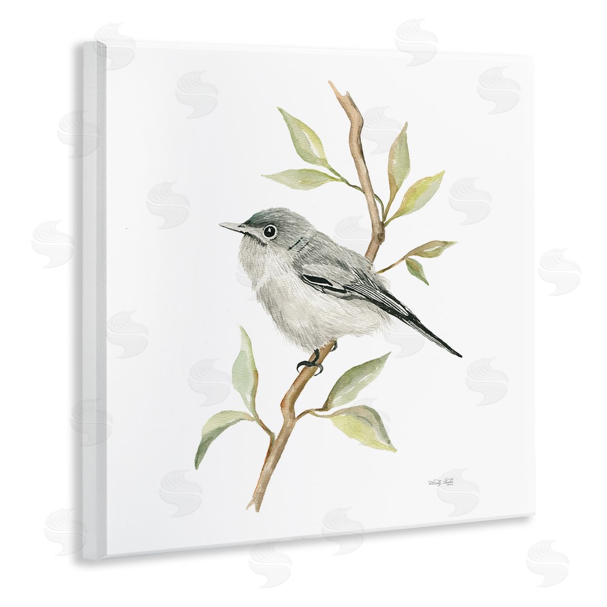Bird on Simple Branch Wood Plaque Wall Art, Home Decor by Cindy Jacobs