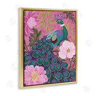 Cat Thurman Designs | Peacock and Pink Blossoms