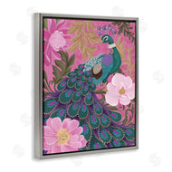 Cat Thurman Designs | Peacock and Pink Blossoms