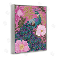 Cat Thurman Designs | Peacock and Pink Blossoms