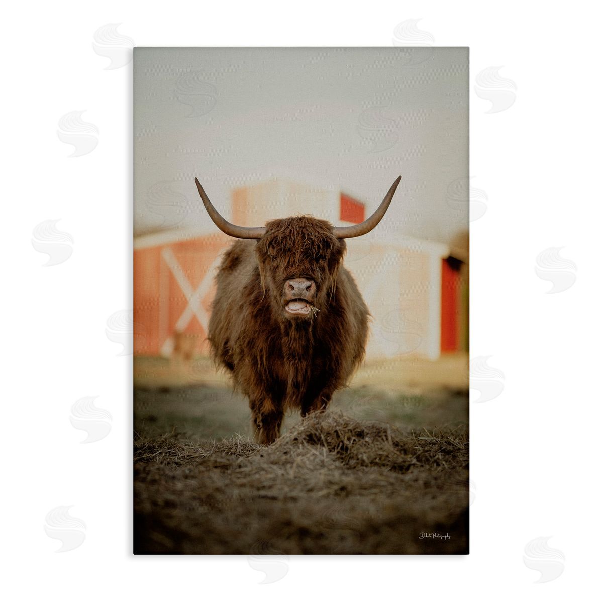 Cattle on Farm Field Canvas Wall Art, Home Decor by Dakota Diener