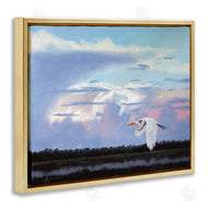 D. Rust | Heron Flying Through Clouds
