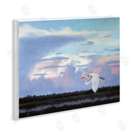 D. Rust | Heron Flying Through Clouds