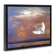 D. Rust | Heron Flying with Sunset