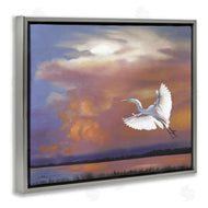 D. Rust | Heron Flying with Sunset