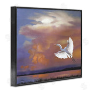 D. Rust | Heron Flying with Sunset