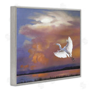 D. Rust | Heron Flying with Sunset