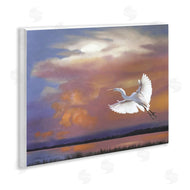 D. Rust | Heron Flying with Sunset