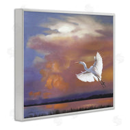 D. Rust | Heron Flying with Sunset