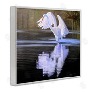 D. Rust | Egret with Water Ripples
