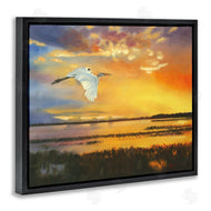 D. Rust | Bird over Sunlit Pond