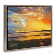 D. Rust | Bird over Sunlit Pond