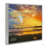 D. Rust | Bird over Sunlit Pond
