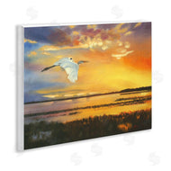 D. Rust | Bird over Sunlit Pond