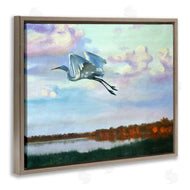 D. Rust | Egret Over Lake Shore