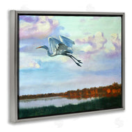 D. Rust | Egret Over Lake Shore