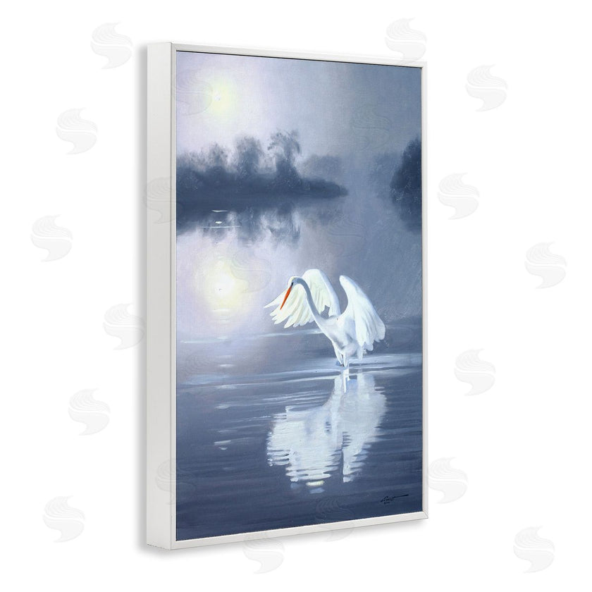 D. Rust | Egret on Stormy Waters