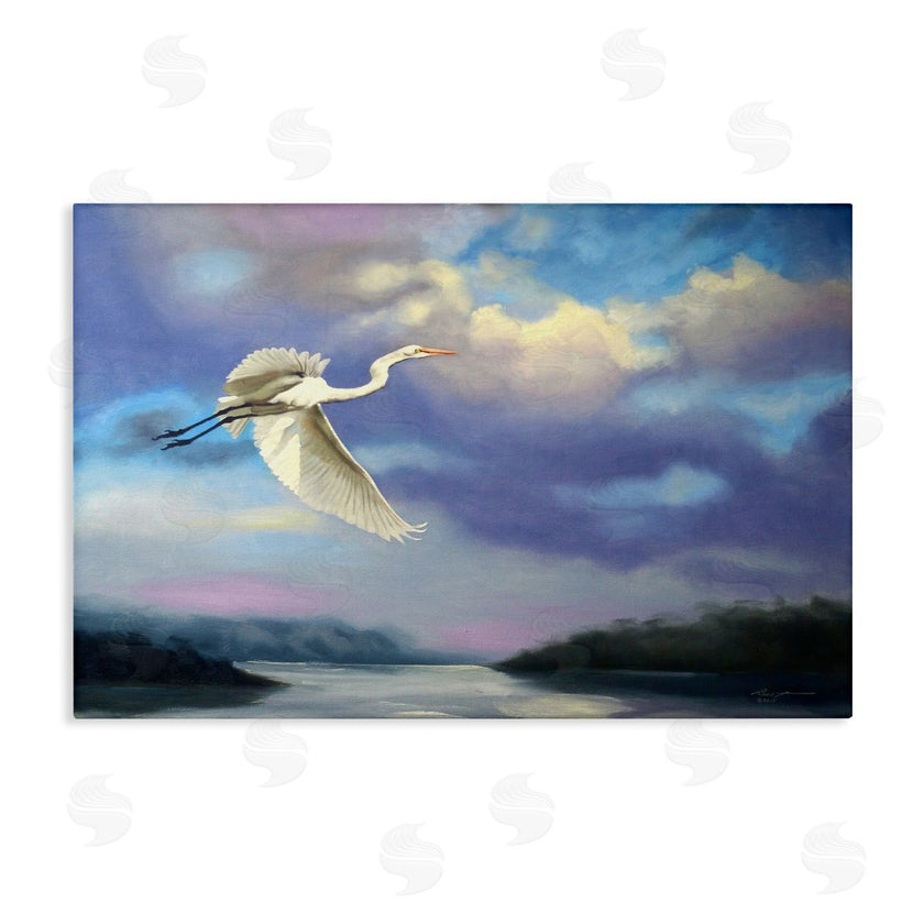 D. Rust | Egret Over Clouds