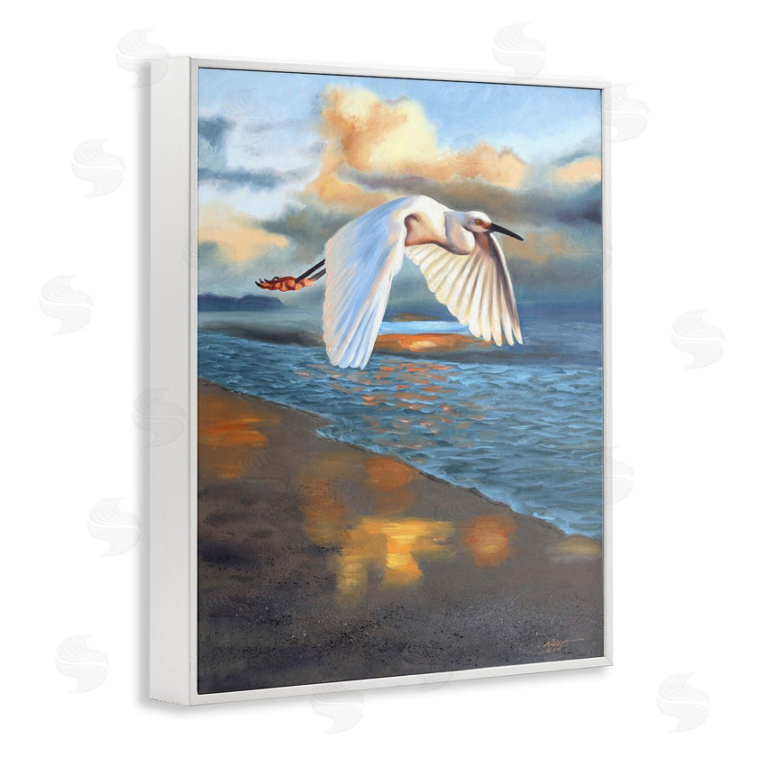 D. Rust | Egret Wingspan over Beach