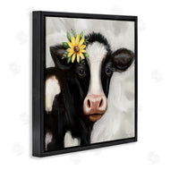 Elizabeth Tyndall | Cow with Yellow Daisy