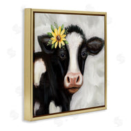 Elizabeth Tyndall | Cow with Yellow Daisy