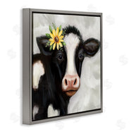 Elizabeth Tyndall | Cow with Yellow Daisy