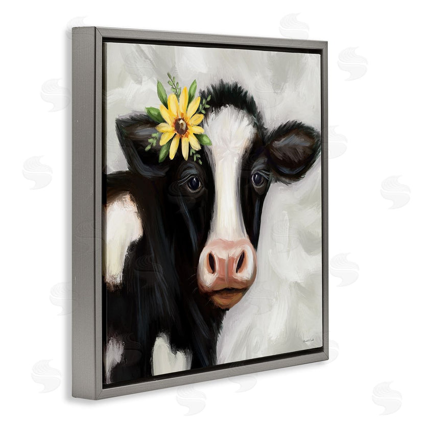 Elizabeth Tyndall | Cow with Yellow Daisy