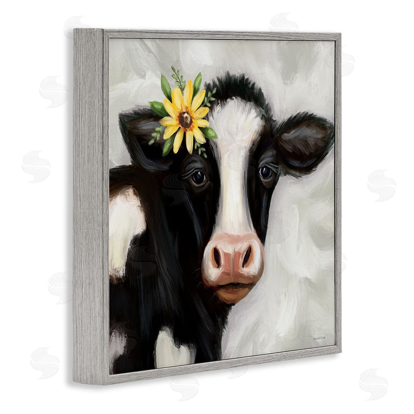 Elizabeth Tyndall | Cow with Yellow Daisy