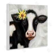 Elizabeth Tyndall | Cow with Yellow Daisy