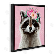 Elizabeth Tyndall | Pink Florals Raccoon