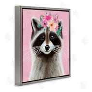 Elizabeth Tyndall | Pink Florals Raccoon